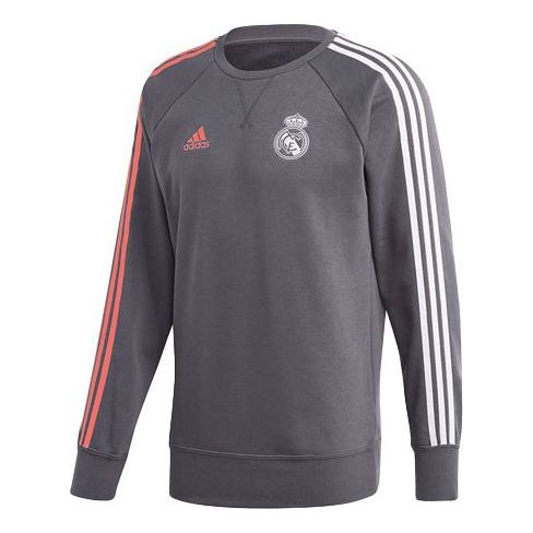 adidas REAL SWT TOP Real Madrid Soccer/Football Sports Pullover Gray FQ7908
