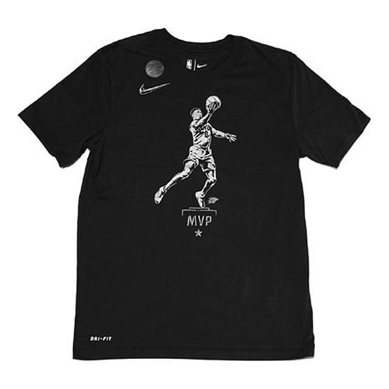 Nike DRI-FIT MVP NBA Printing Short Sleeve Russell Westbrook Black BV1527-010