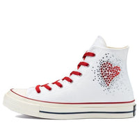 Converse Chuck Taylor All Star 1970s Rhinestone Heart High-Top Sneakers White/Red A02103C