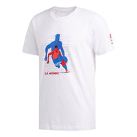adidas x Marvel Spiderman Basketball T-Shirt 'White' DX6893