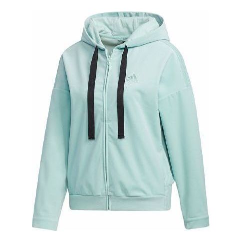 (WMNS) adidas Style Velor Jackets Asia Sizing 'Blue' GM1466