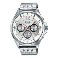 Casio Edifice Waterproof Quartz Analog Watch 'Silver Gold' MTP-E303D-7AVDF