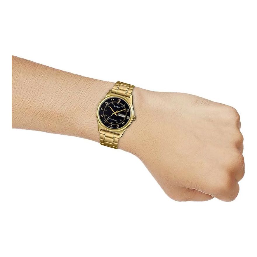 Casio Dress Classic Fashion Analog Watch 'Gold Black' MTP-V006G-1BQ