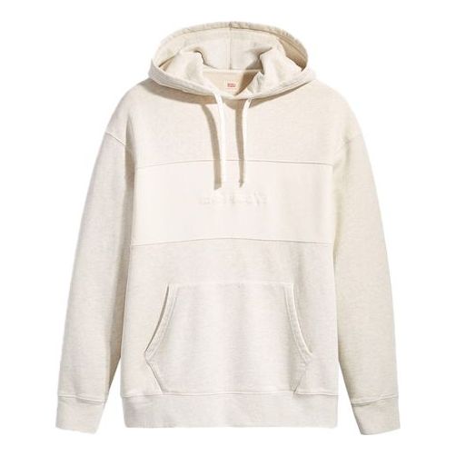 Men's Levis Hooded Pullover Pure Cotton Beige 35872-0000