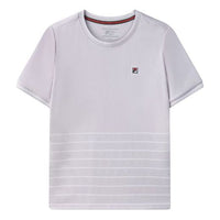 (WMNS) FILA Stripe Knit Round Neck Short Sleeve Purple F11W121111F-VT