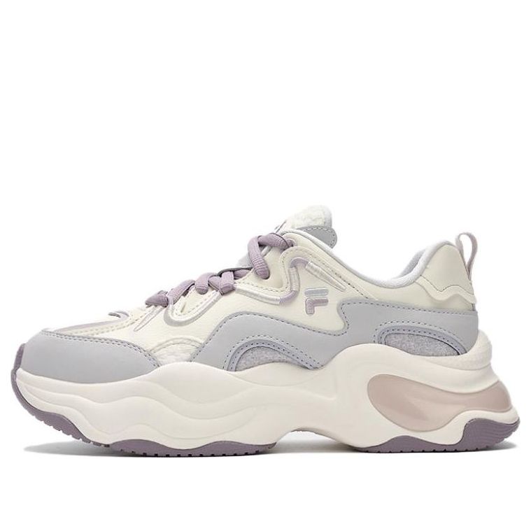 (WMNS) FILA FUSION BUBBLE Platform Sneakers 'White Grey Purple' T12W341301_FGN