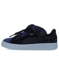 (PS) PUMA Basket Heart Velor Ps Leisure Board Shoes Blue 367625-02