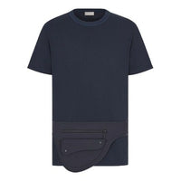 DIOR SS20 Tight Cotton Saddle Pocket For Men Navy 023J653A0554-C585