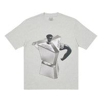 PALACE Nein Tea T-Shirt Grey Marl Metallic Coffee Pattern Short Sleeve Unisex Gray P20TS246