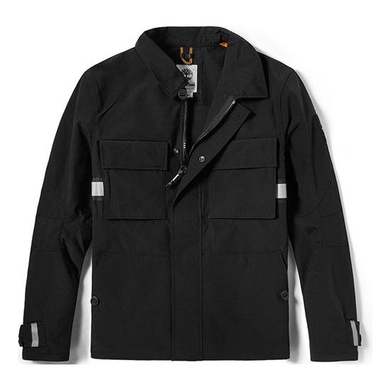 Men's Timberland Reflective Cargo Multiple Pockets Jacket Black A29VP001