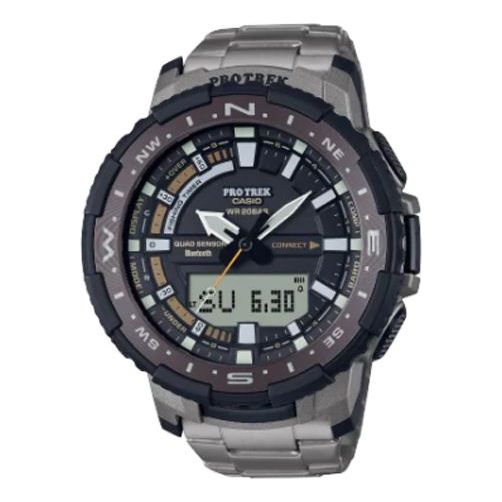 Casio Protrek Analog-Digital Watch 'Silver Black Purple' PRT-B70T-7JF
