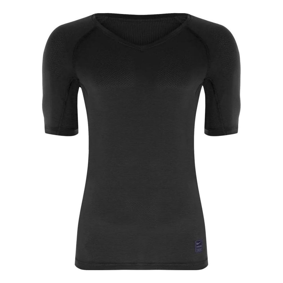 Nike Solid Color Training Sports Breathable Short Sleeve Black 927210-010