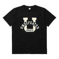 Men's UNDEFEATED Alphabet Printing Minimalistic Casual Short Sleeve Black 80079-BLCAK