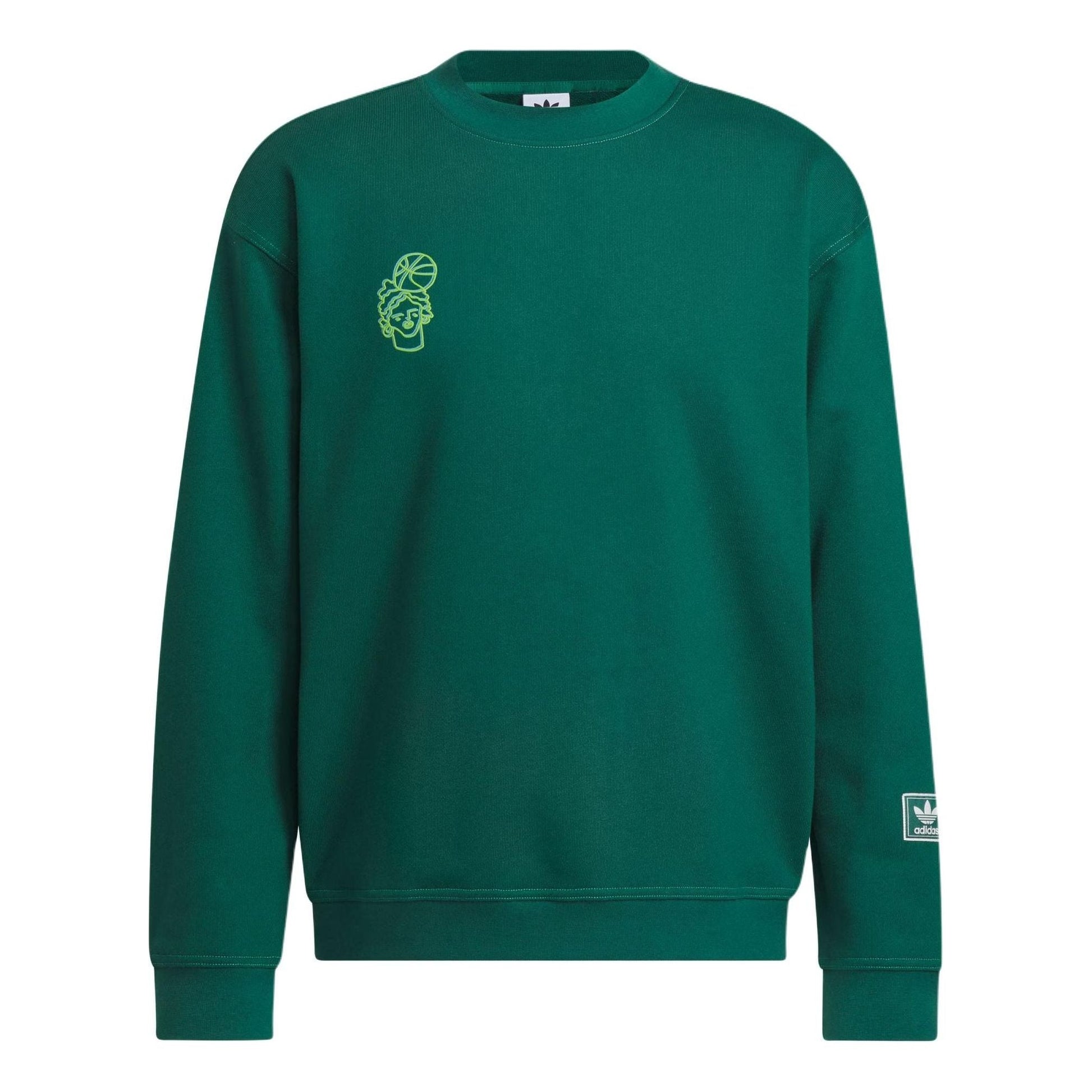 adidas Hoop York City Crewneck Sweatshirt Asia Sizing 'Green' IT4987