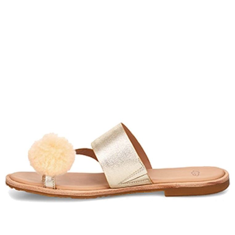 (WMNS) UGG Hadlee Metallic Gold Color Slippers 1101349-GOLD