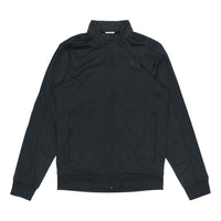 adidas Solid Color Stripe Casual Zipper Jacket Asia Edition Black DU0447
