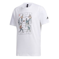 adidas Ub Gfx Tee 2 Funny Printing Sports Short Sleeve White GF3986
