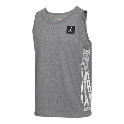 Air Jordan Sports Training Cotton Basketball Vest Men Grey BV6356-091