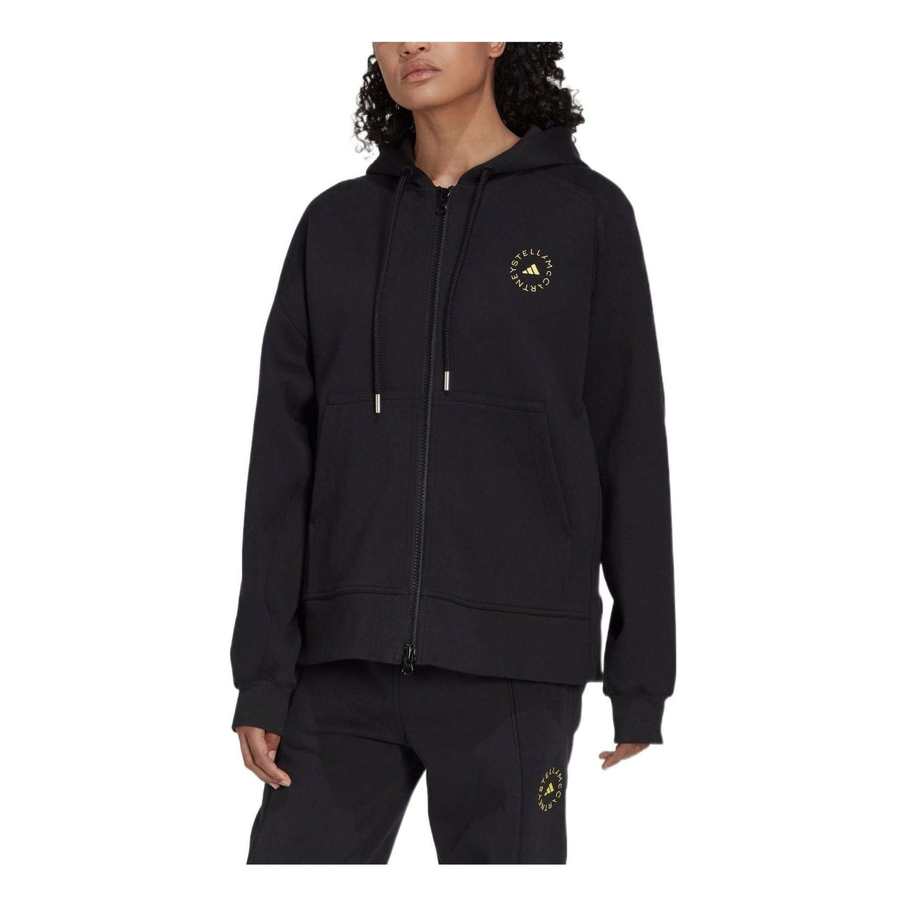 (WMNS) adidas by Stella McCartney Full-Zip Hoodie Asia Sizing 'Black' HI6061