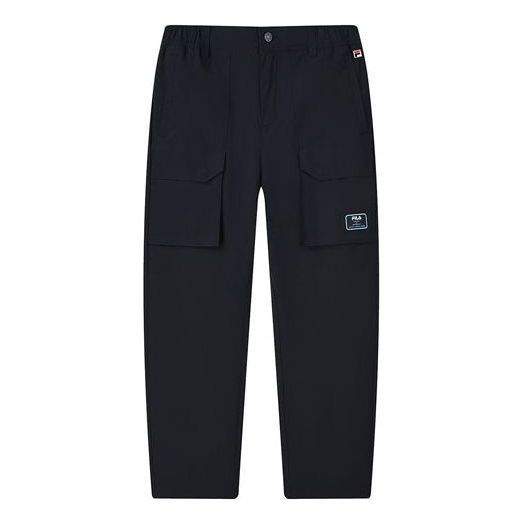FILA Logo Alphabet Printing Multiple Pockets Casual Pants Blue F11M128812F-NV