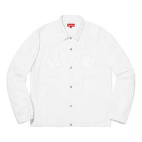 Supreme FW18 Snap Front Twill Jacket White Logo SUP-FW18-140