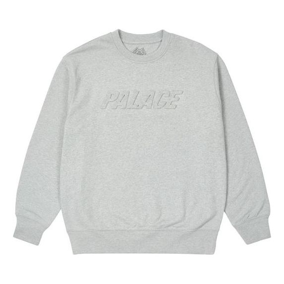 PALACE Bossy Crew Grey Alphabet Logo Round Neck Unisex Gray P20CW003