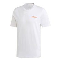 adidas neo ESSENTIALS logo Printing Minimalistic Short Sleeve White GD5383