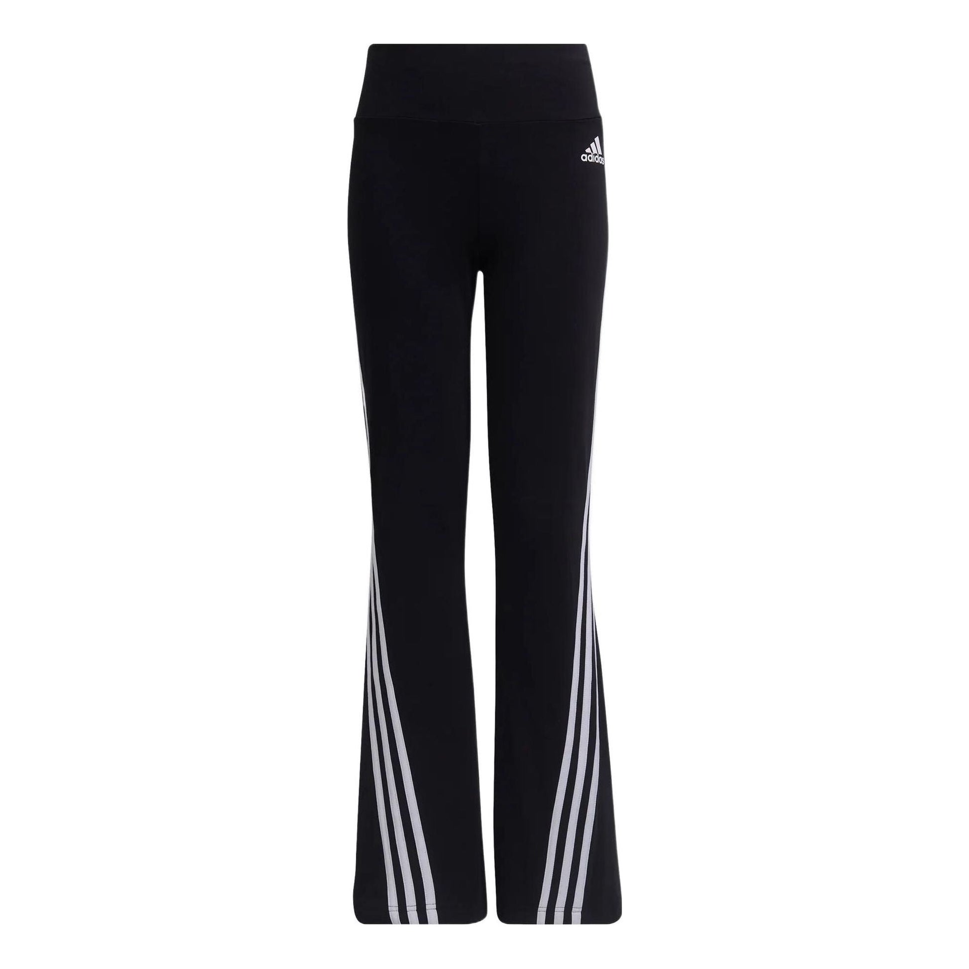 (GS) adidas Future Icons 3-Stripes Flared Cotton Tights Asia Sizing 'Black' H62555