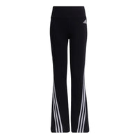 (GS) adidas Future Icons 3-Stripes Flared Cotton Tights Asia Sizing 'Black' H62555