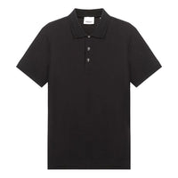 Men's Burberry Cotton Cozy Short Sleeve Polo Shirt Black 80270561