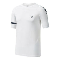 FILA Athletics Alphabet Logo Printing Sports Short Sleeve White A11M021109F-WT