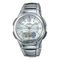 CASIO Stainless Steel Strap Silver Analog/Digital Combo AQ-180WD-7B2021