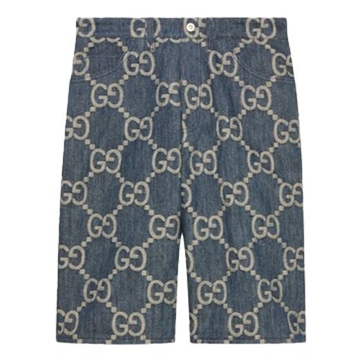 Gucci Jumbo GG denim Short 'Blue Ivory' 674371-XDBTY-4492