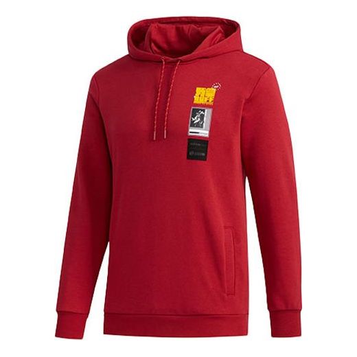 adidas neo Wzry Hdy Printed Sports Hooded Sweater Men's Purple GD2178