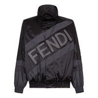 Men's FENDI FD High-tech Satin Jacket Black FAA734AD2TF0GME