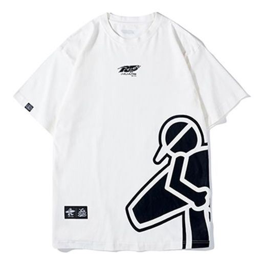 PJ's Vigor Pattern Printing Short Sleeve Unisex White 20SSTS1034-P