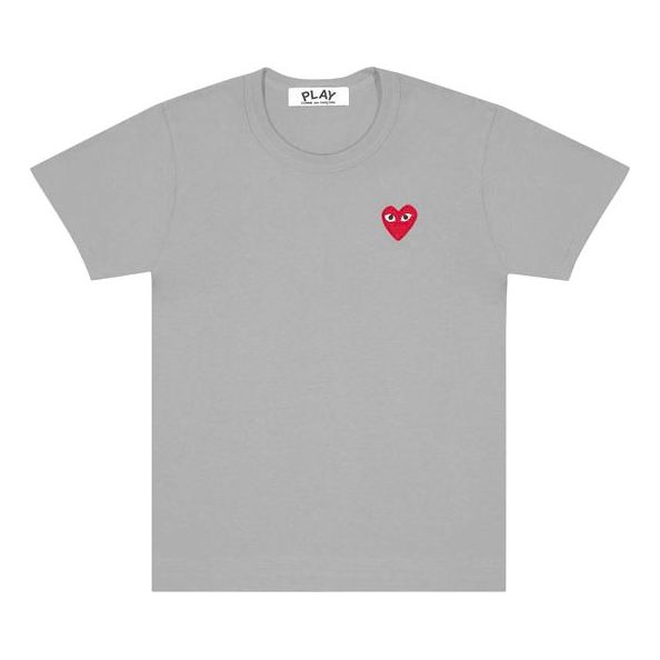 COMME des GARCONS PLAY Kawakubo Rei Red Small Love Short Sleeve Gray AZ-T212-051-3