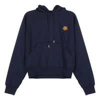 (WMNS) KENZO FW20 Small Tiger Head Loose hooded Long Sleeves Hoodie Navy Blue FA62SW7774MD-76