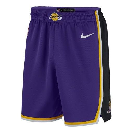 Nike LA Lakers Lebron James Basketball Pants For Men Black/Purple AJ5615-504