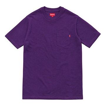 Supreme FW18 SS Pocket Heather Dark Purple Tee SUP-FW18-091