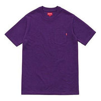Supreme FW18 SS Pocket Heather Dark Purple Tee SUP-FW18-091