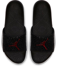 Air Jordan Hydro 7 V2 Black Red Burst Crack Slippers 'Black' BQ6290-016
