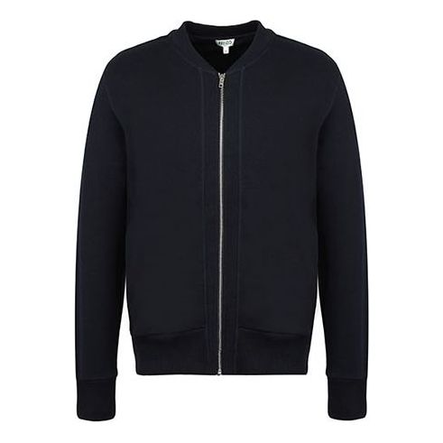 Men's KENZO Embroidered Zipper Cardigan Sports Dark Blue FA55BL7724XK-77