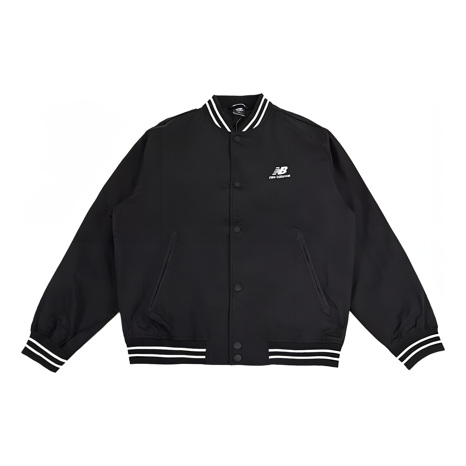 New Balance Logo SDS Baseball Jacket Asia Sizing 'Black' AMJ33362-BK