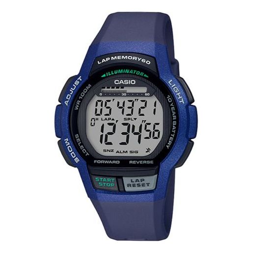 CASIO Waterproof Sports Shockproof Blue Digital WS-1000H-2A