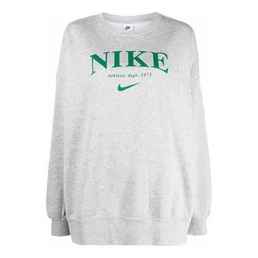 (WMNS) Nike Essential Fleece Sweatshirt 'Grey Green' DQ5106-063