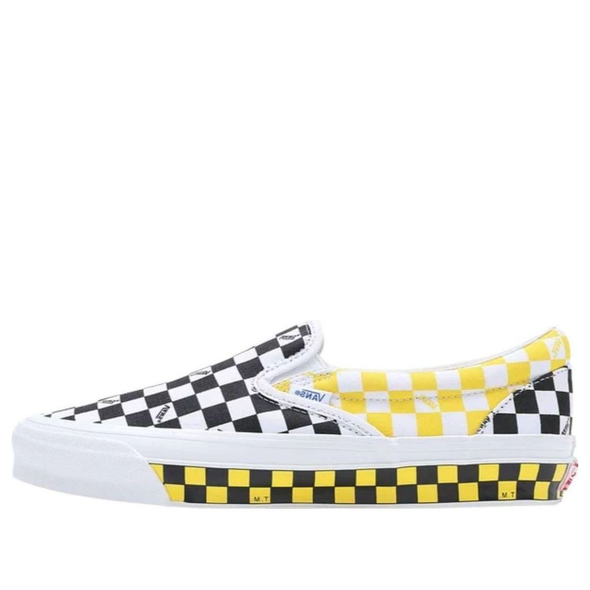 Vans OG Classic Slip-On LX 'Checkerboard - Black Yellow' VN0A32QNY23