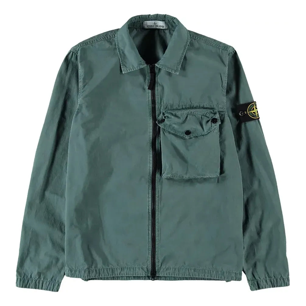 STONE ISLAND Zip Pocket Overshirt 'Petroleum' 7415117WN-V0157