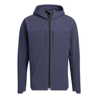 adidas Trav softsh jkt Back Printing Sports Hooded Jacket Navy Blue IC8170