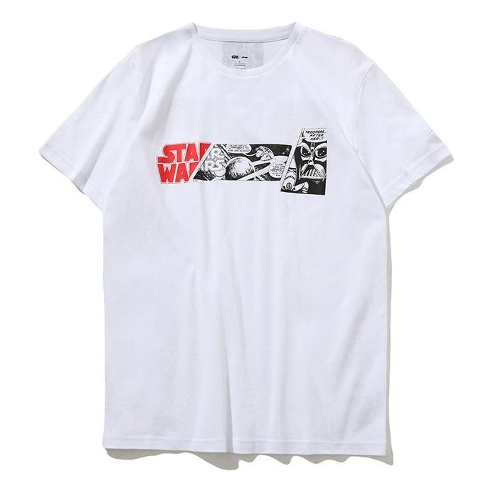 Li-Ning x Star War Crossover Series Anime Printing Short Sleeve White AHSP739-1